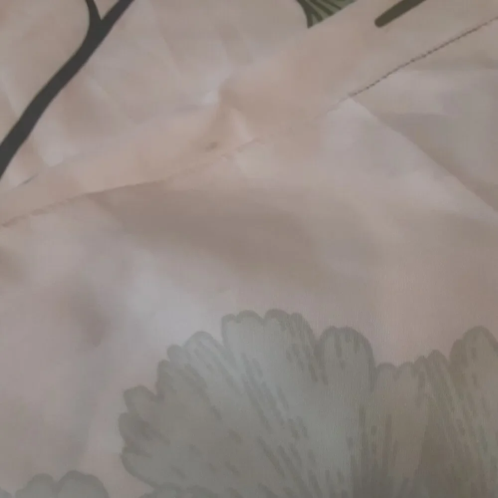 Botanical Tablecloth Greens & Black on White